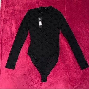 Fashion Nova - Edges That Scratch Bodysuit - Black Size - S